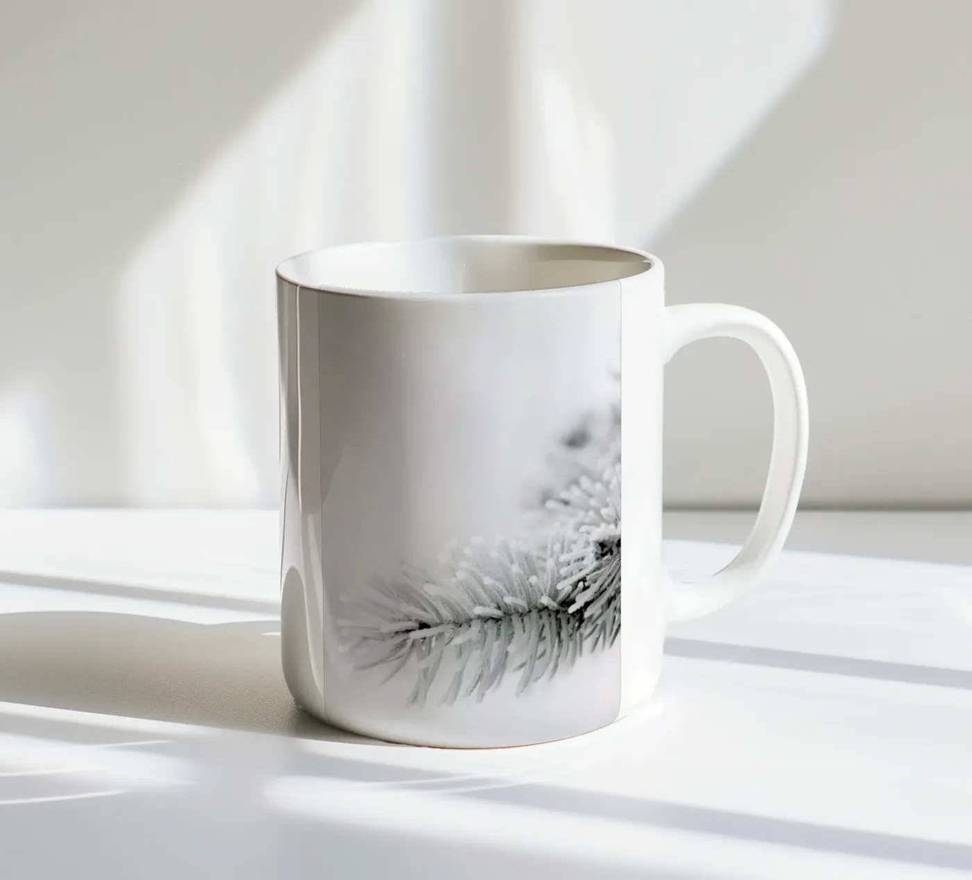 White ceramic mug by Studio Nahili