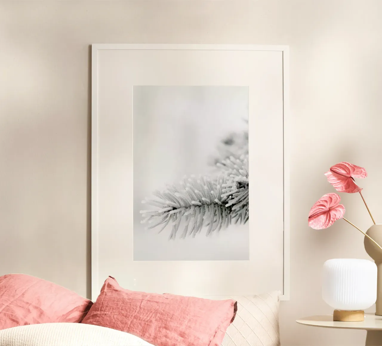 White Poster von Studio Nahili