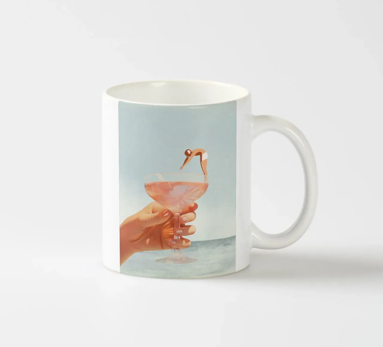 Sip And Dive - Cocktail Collage tazza in ceramica da Dagmar Pels
