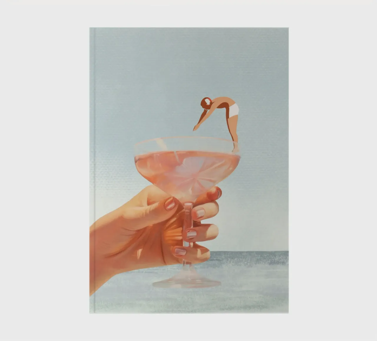 Sip And Dive - Cocktail Collage notebook by Dagmar Pels