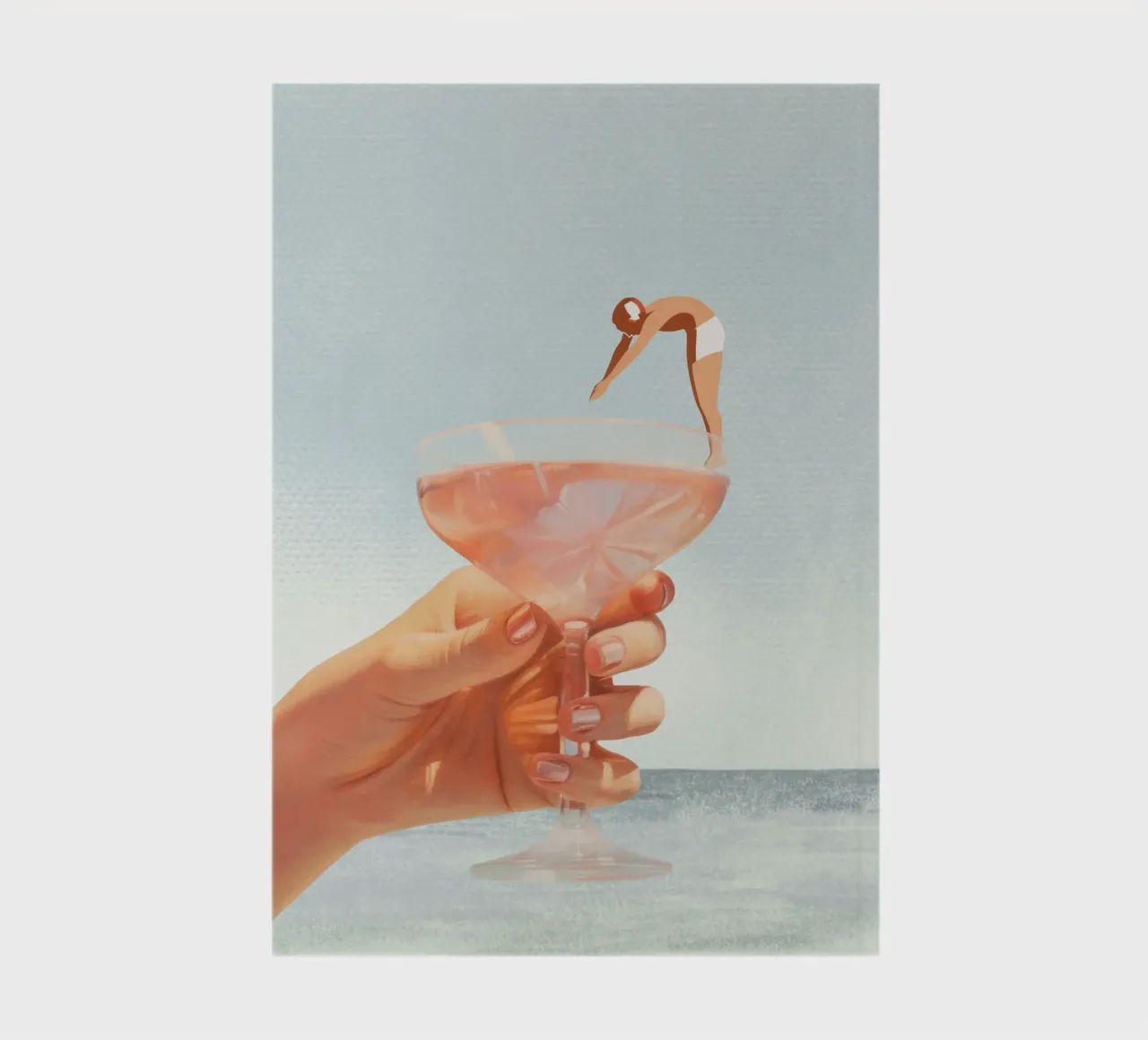 Sip And Dive - Cocktail Collage notebook by Dagmar Pels