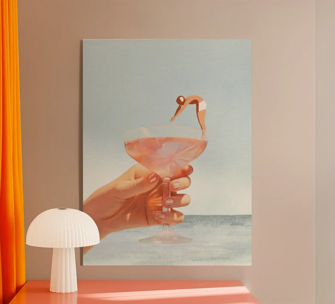 Sip And Dive - Cocktail Collage plexiglass da Dagmar Pels