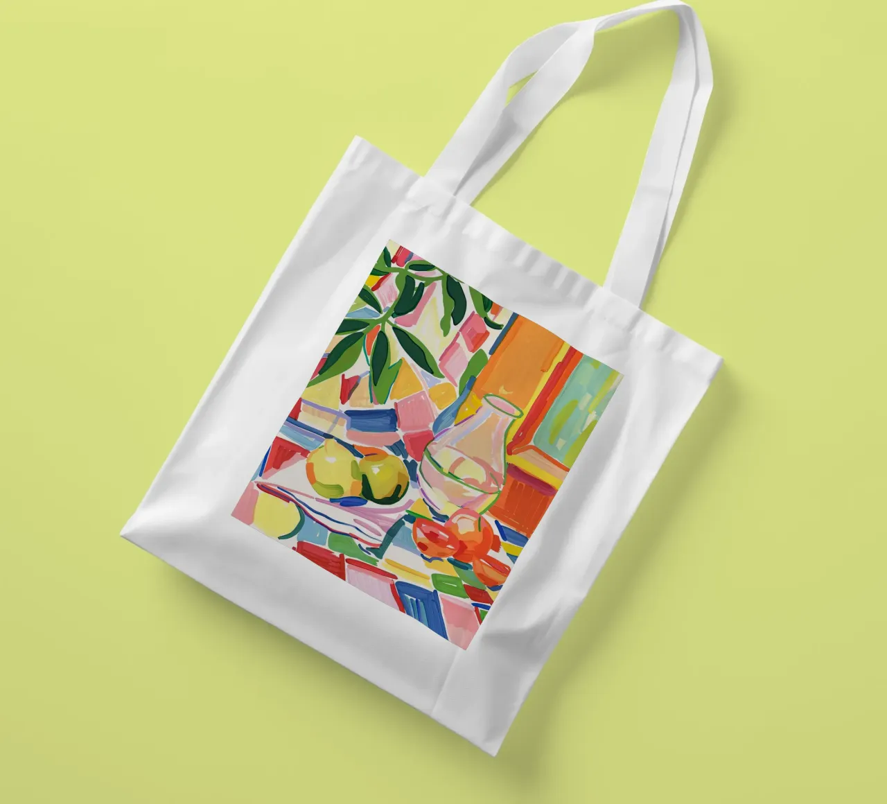 Abstract Stilleven jute draagtas van DaarbyN