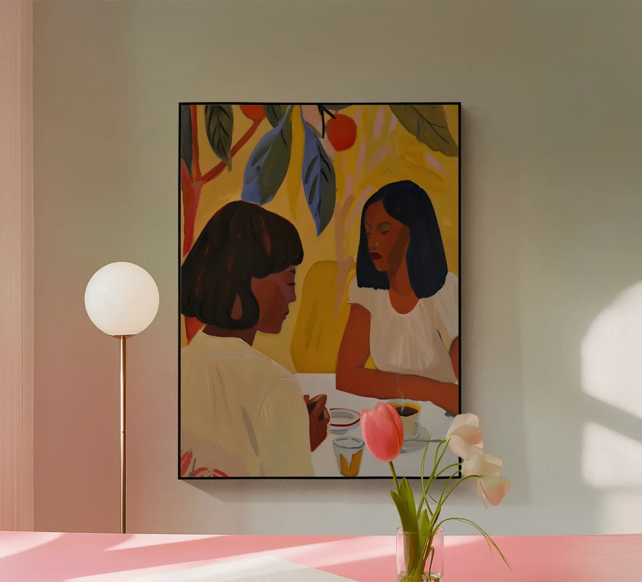 Amici che bevono caffè plexiglass da DaarbyN