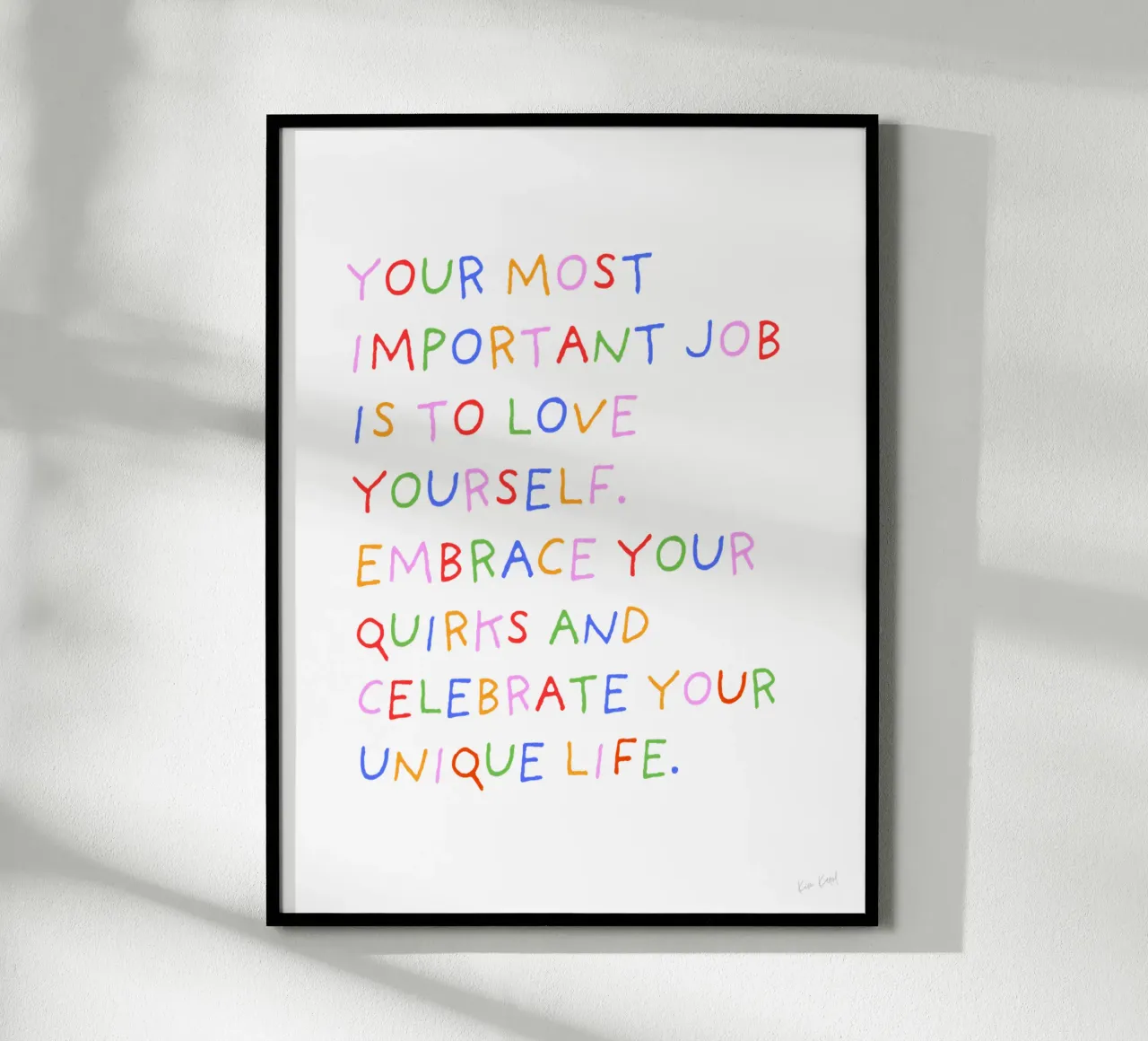 The most important job poster with plastic frame by Ohkimiko