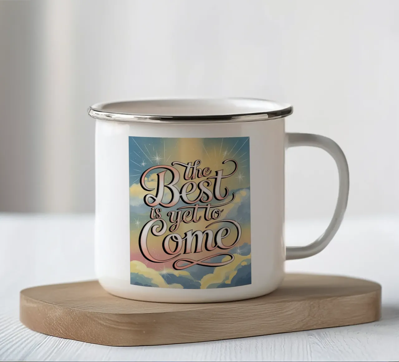 Il meglio deve ancora venire tazza in smalto da logic