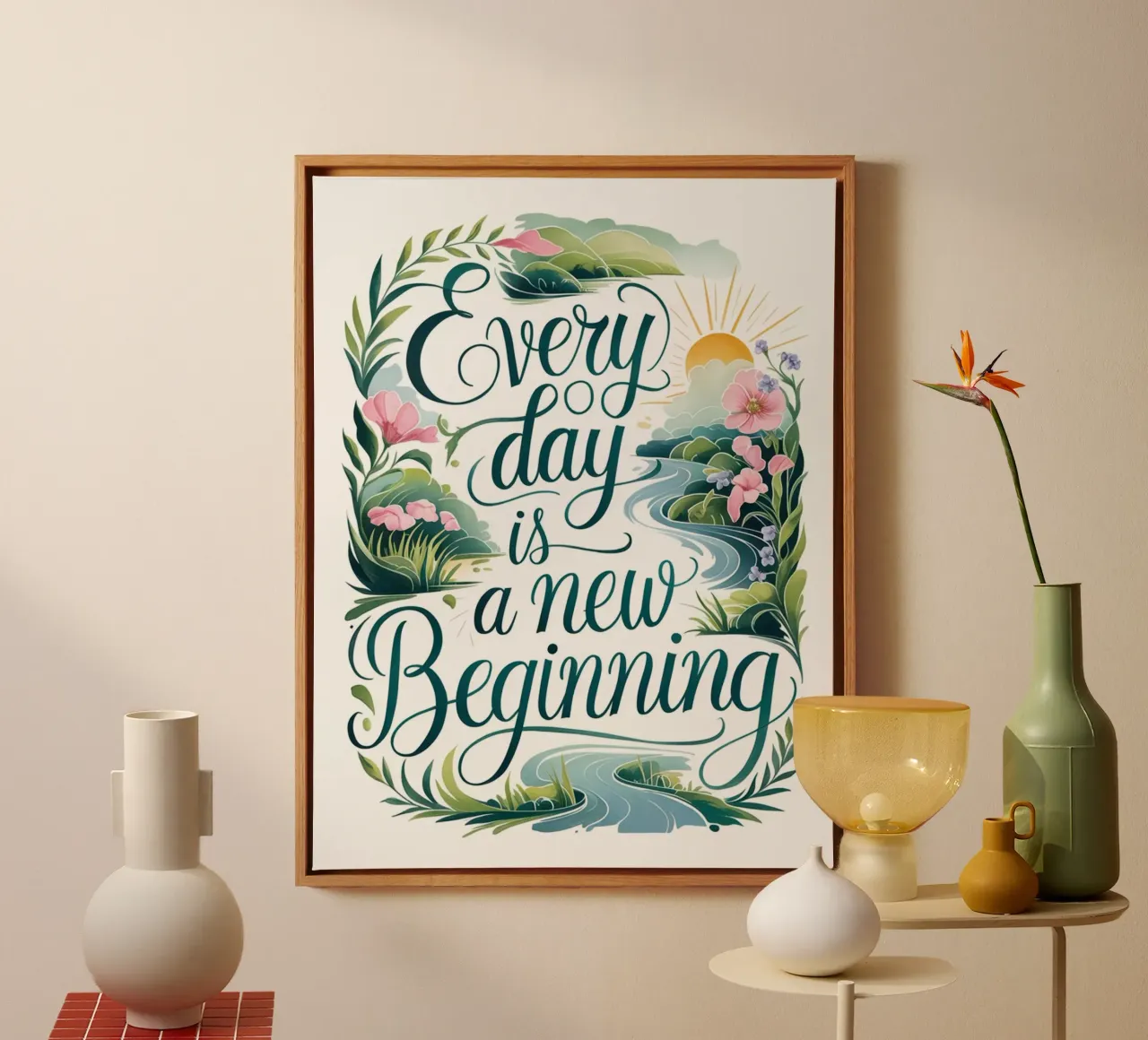 Every day is a new beginning. canvas by logic