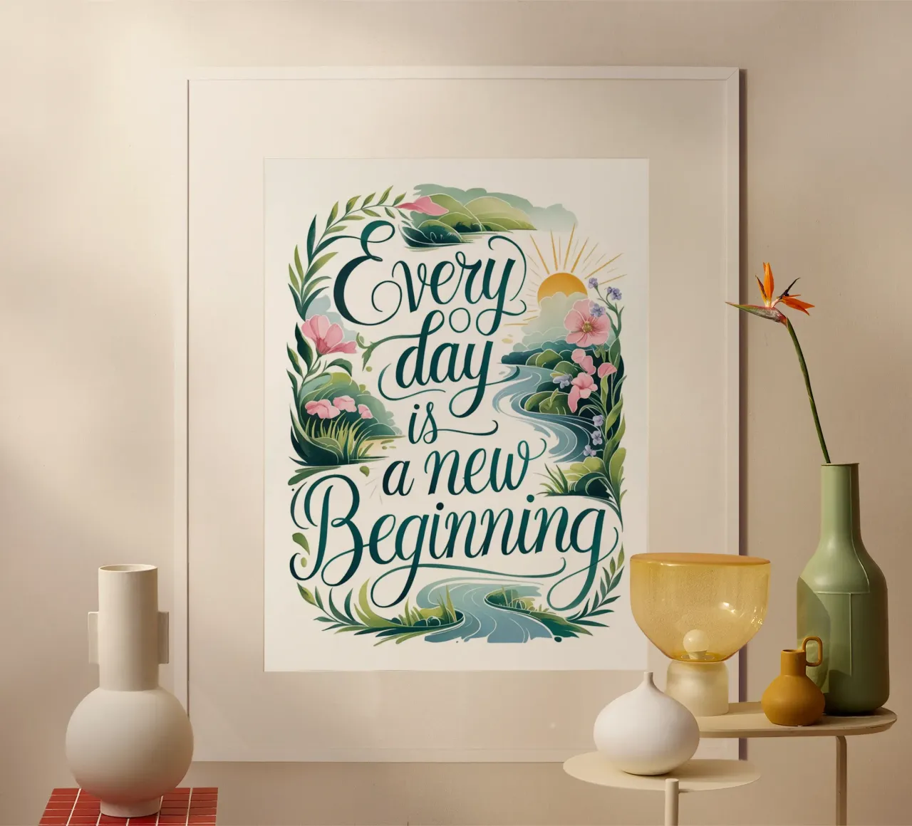 Every day is a new beginning. hahnemühle by logic