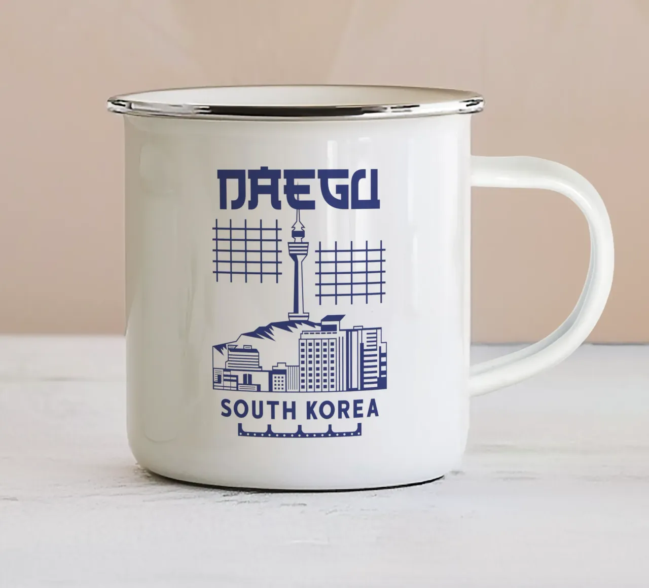 Daegu Città della Corea del Sud Arte Classica Design tazza in smalto da rivariahill