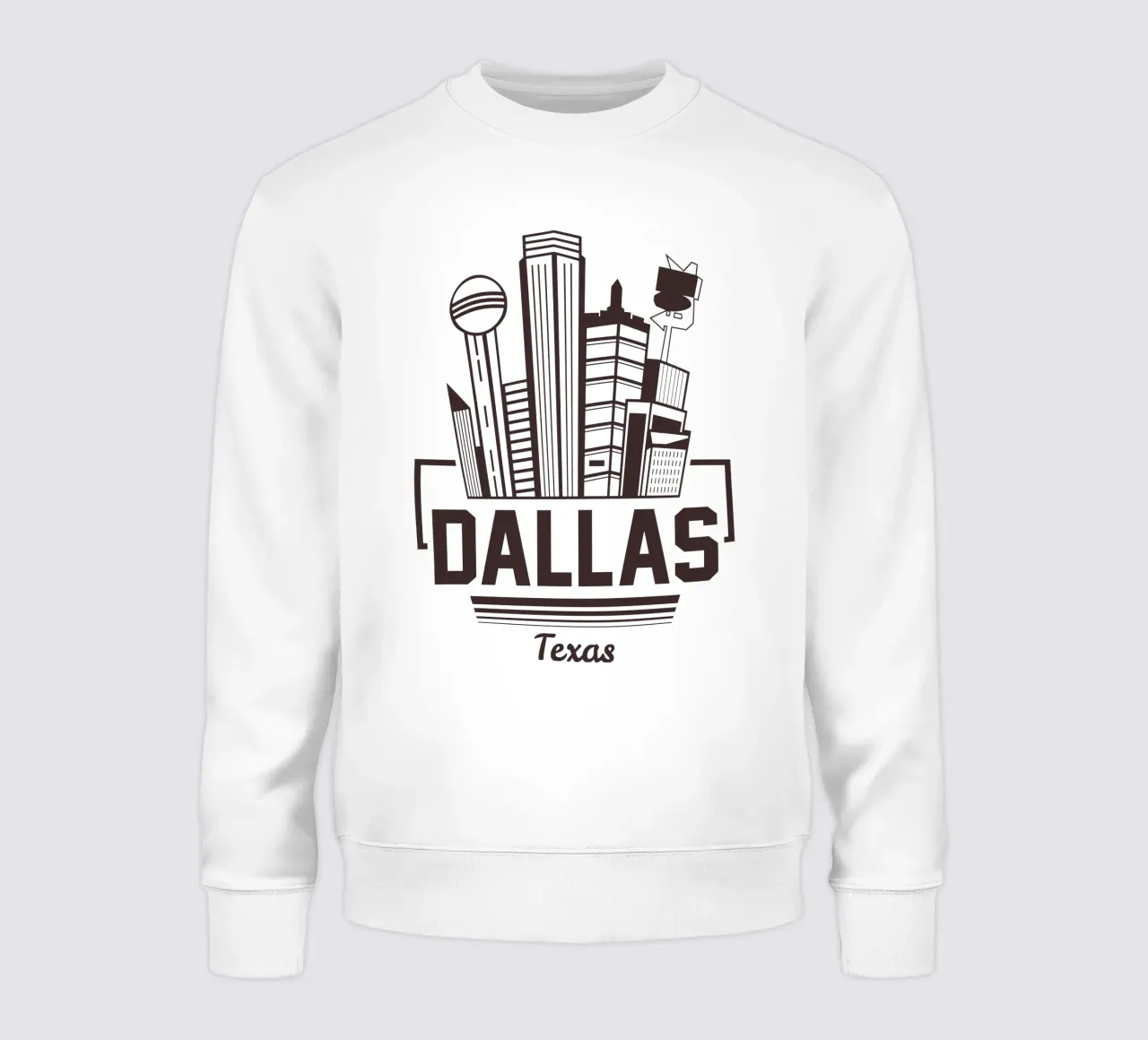 Dallas Texas US Classic Art Design felpa da rivariahill