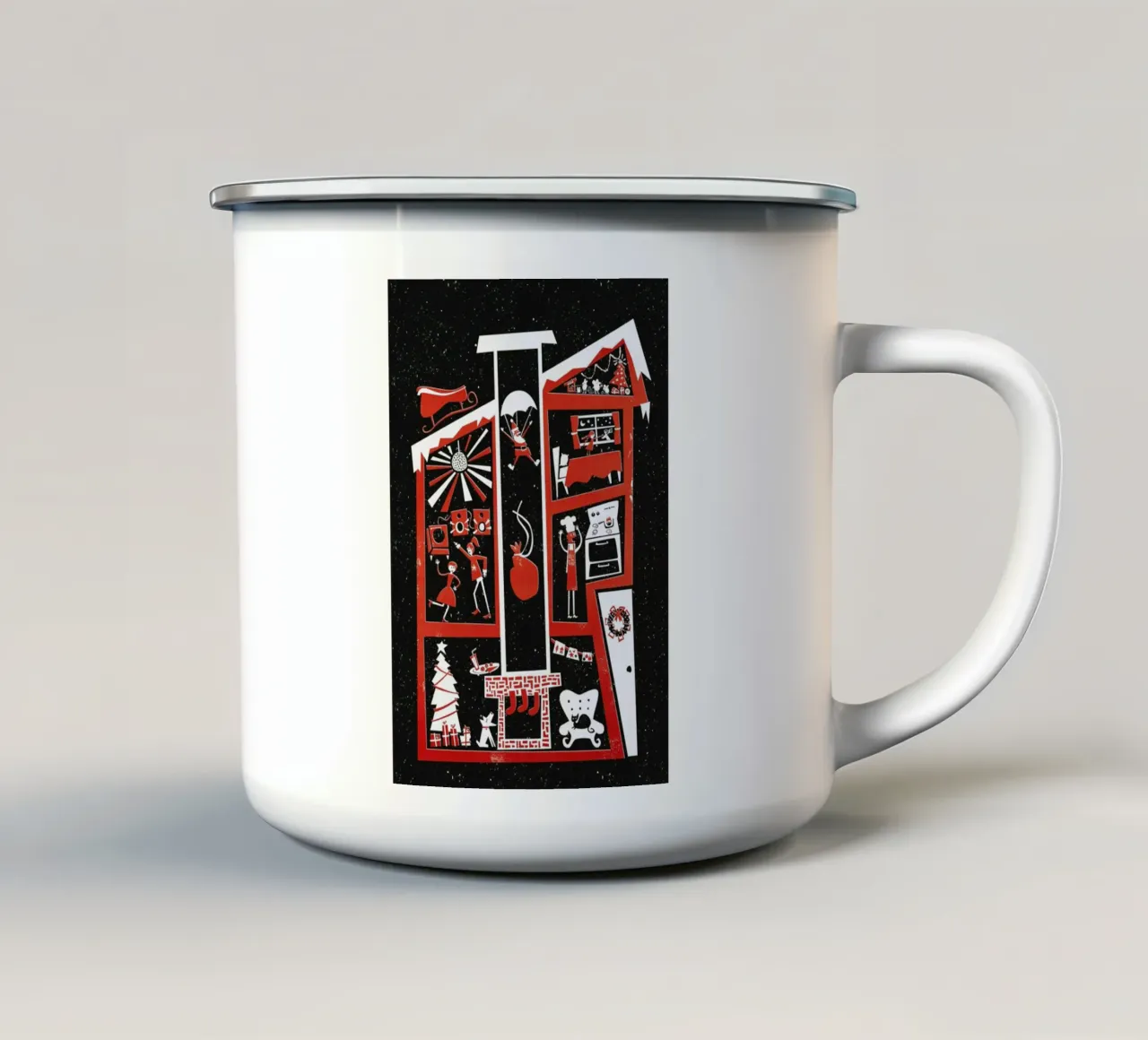 Christmas Chaos tazza in smalto da Fox & Velvet