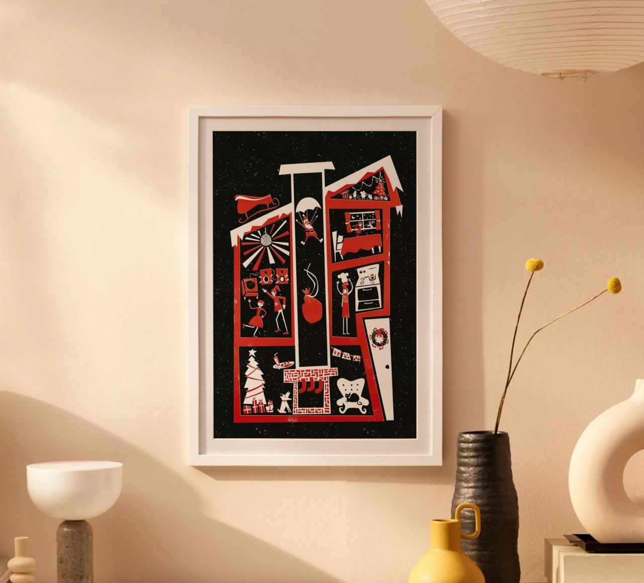Christmas Chaos Poster von Fox & Velvet