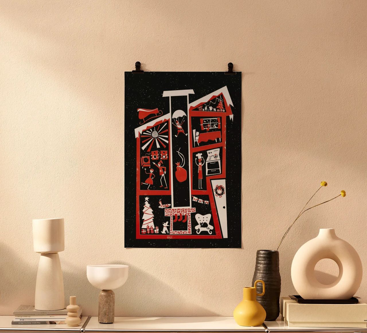 Christmas Chaos Poster von Fox & Velvet
