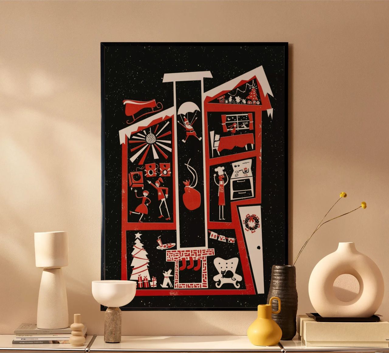 Christmas Chaos Poster von Fox & Velvet