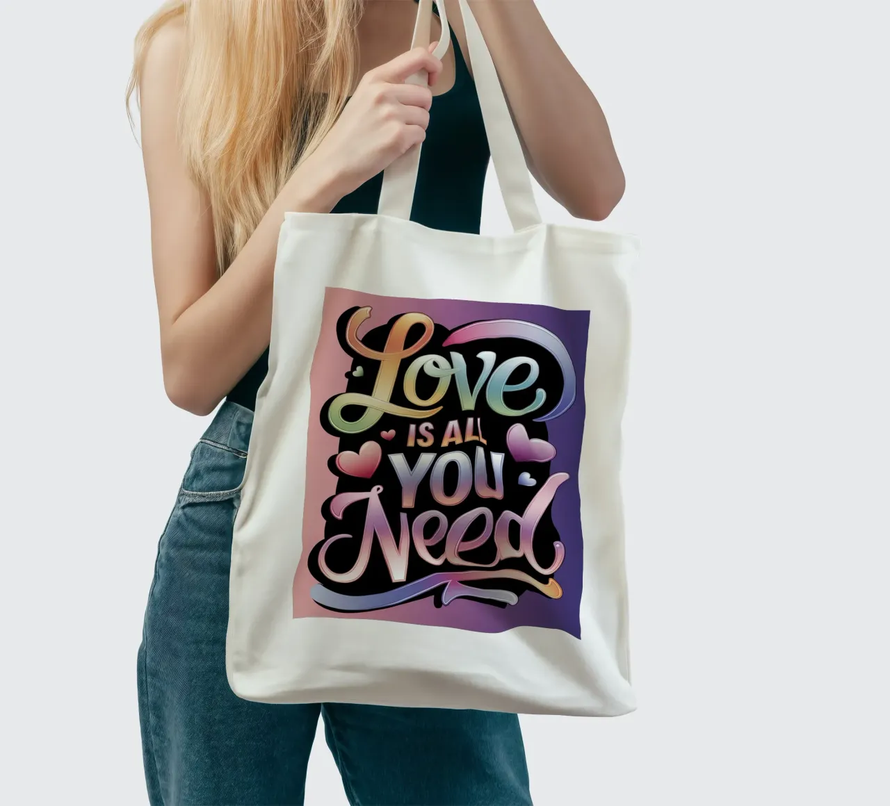 L'amore è tutto ciò che serve borsa in juta da logic