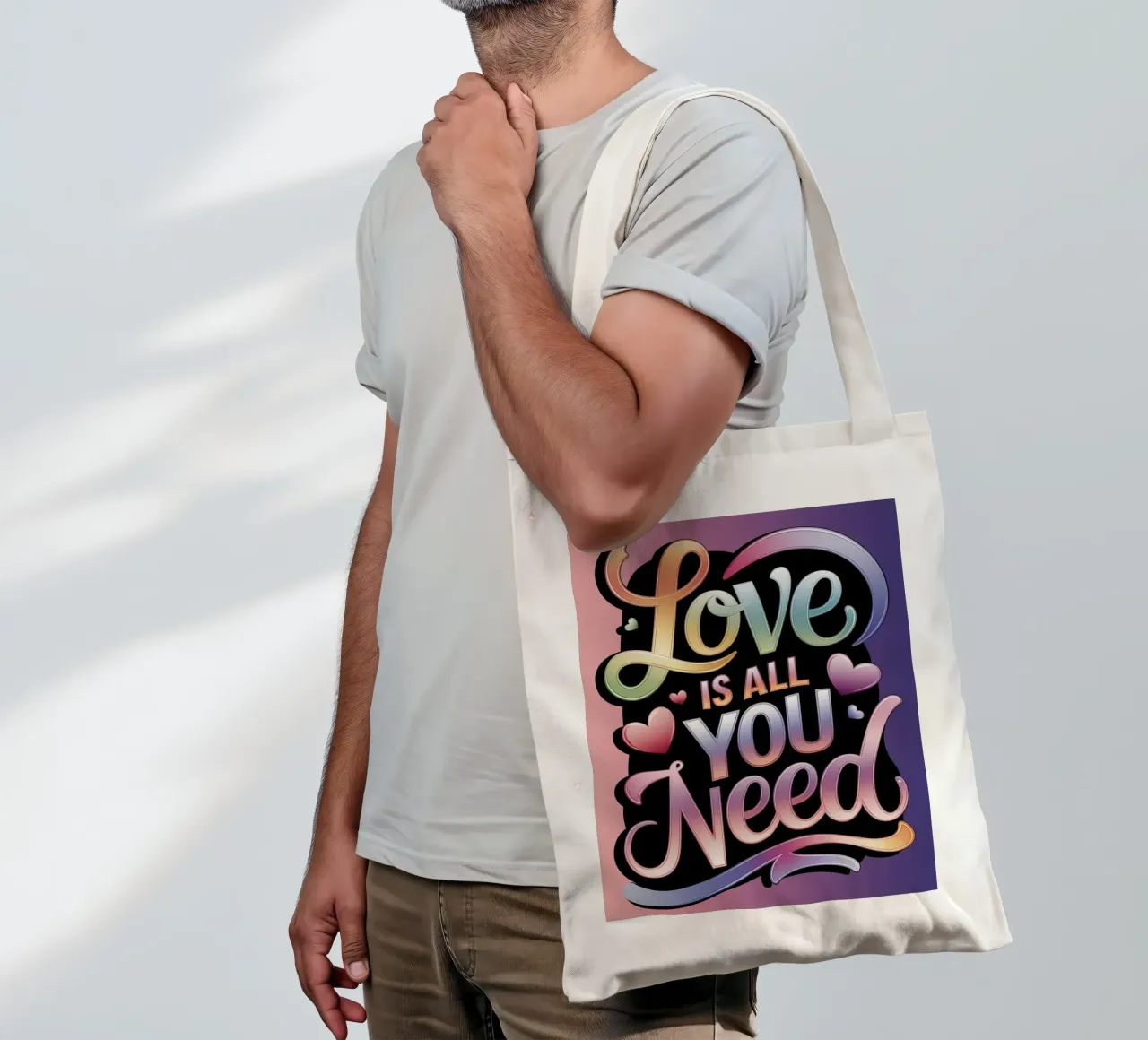 L'amore è tutto ciò che serve borsa in juta da logic