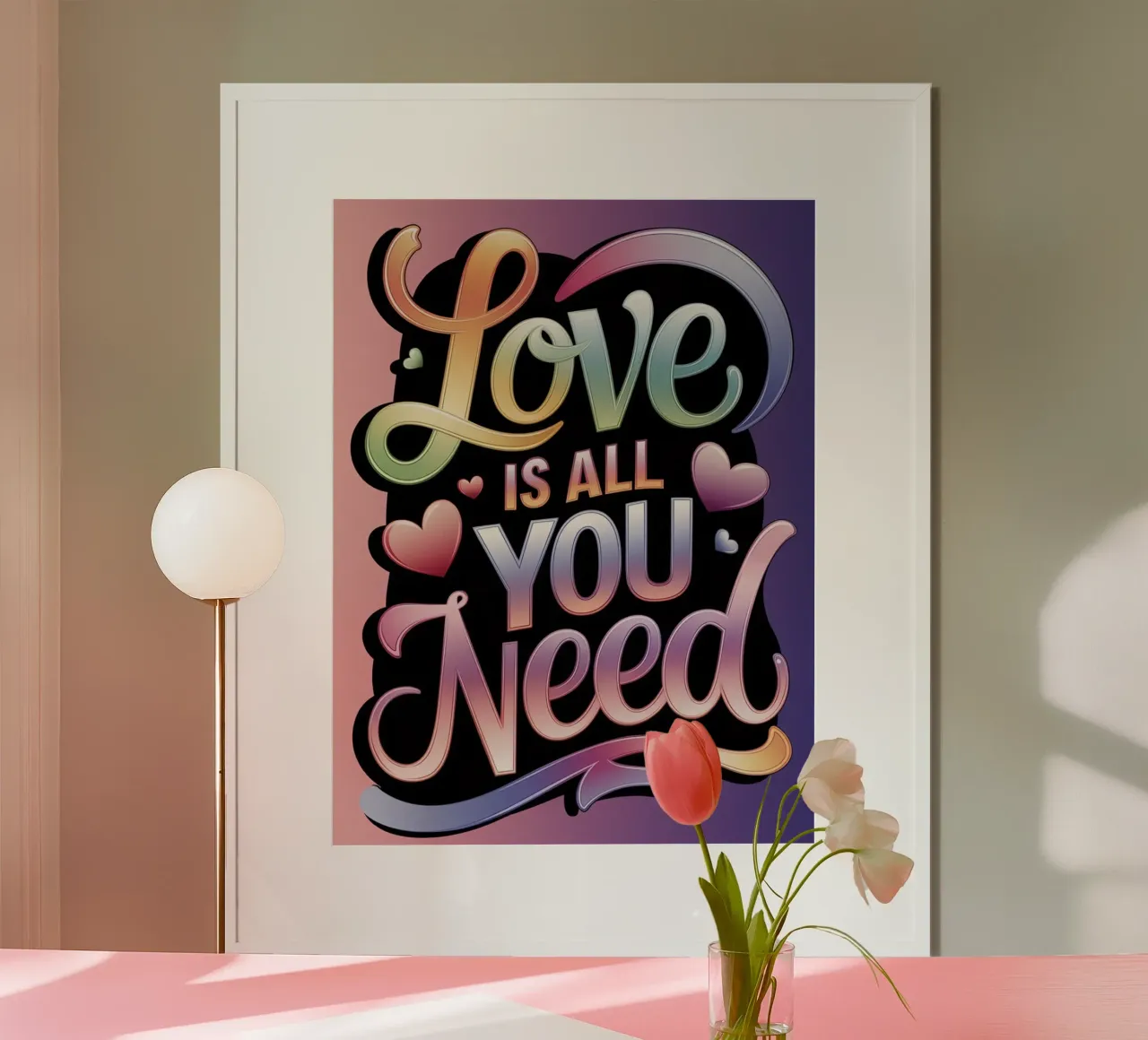 L'amour est tout ce dont vous avez besoin poster de logic