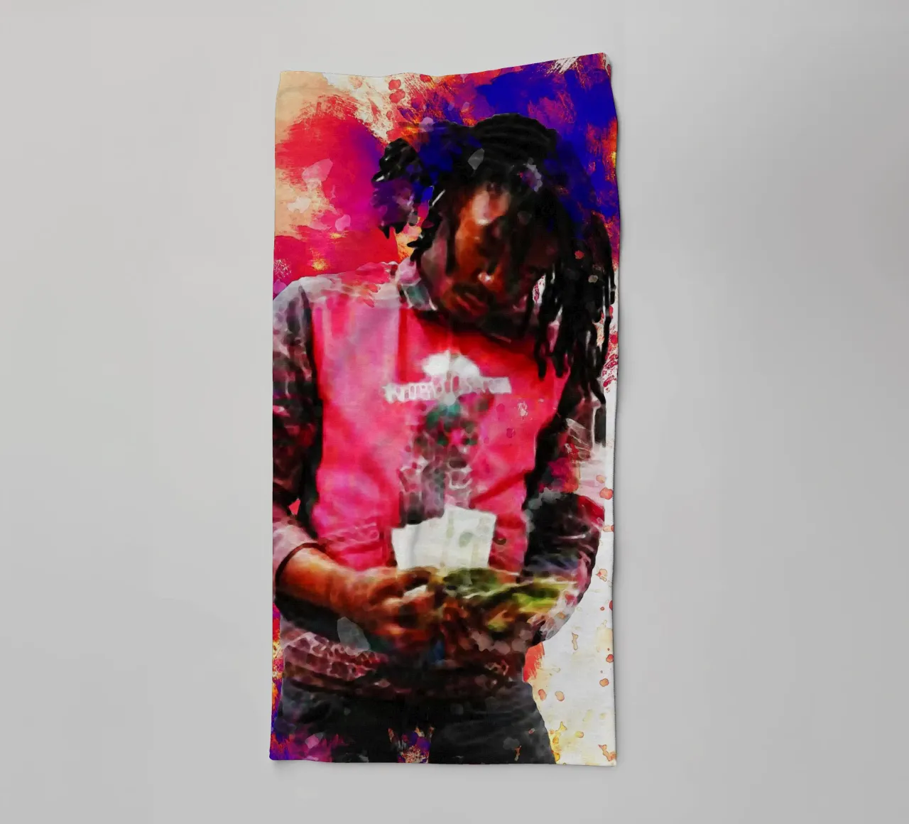 Smudge of Juice WRLD towel by Gunawan Rb