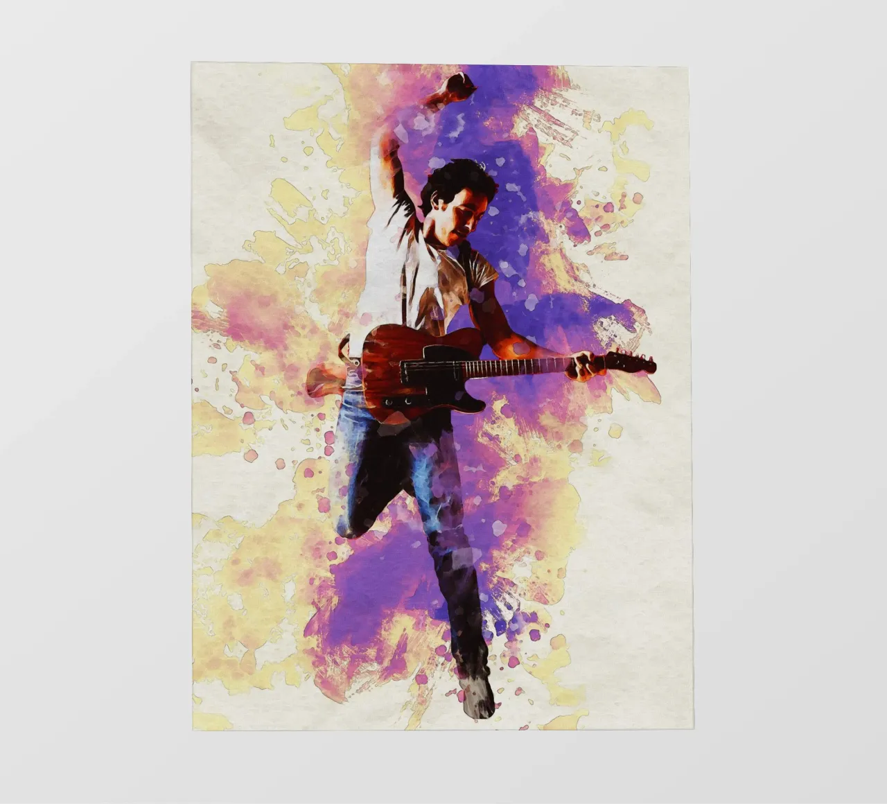 Smudge of Portrait Bruce Springsteen Backlit Folie von Gunawan Rb