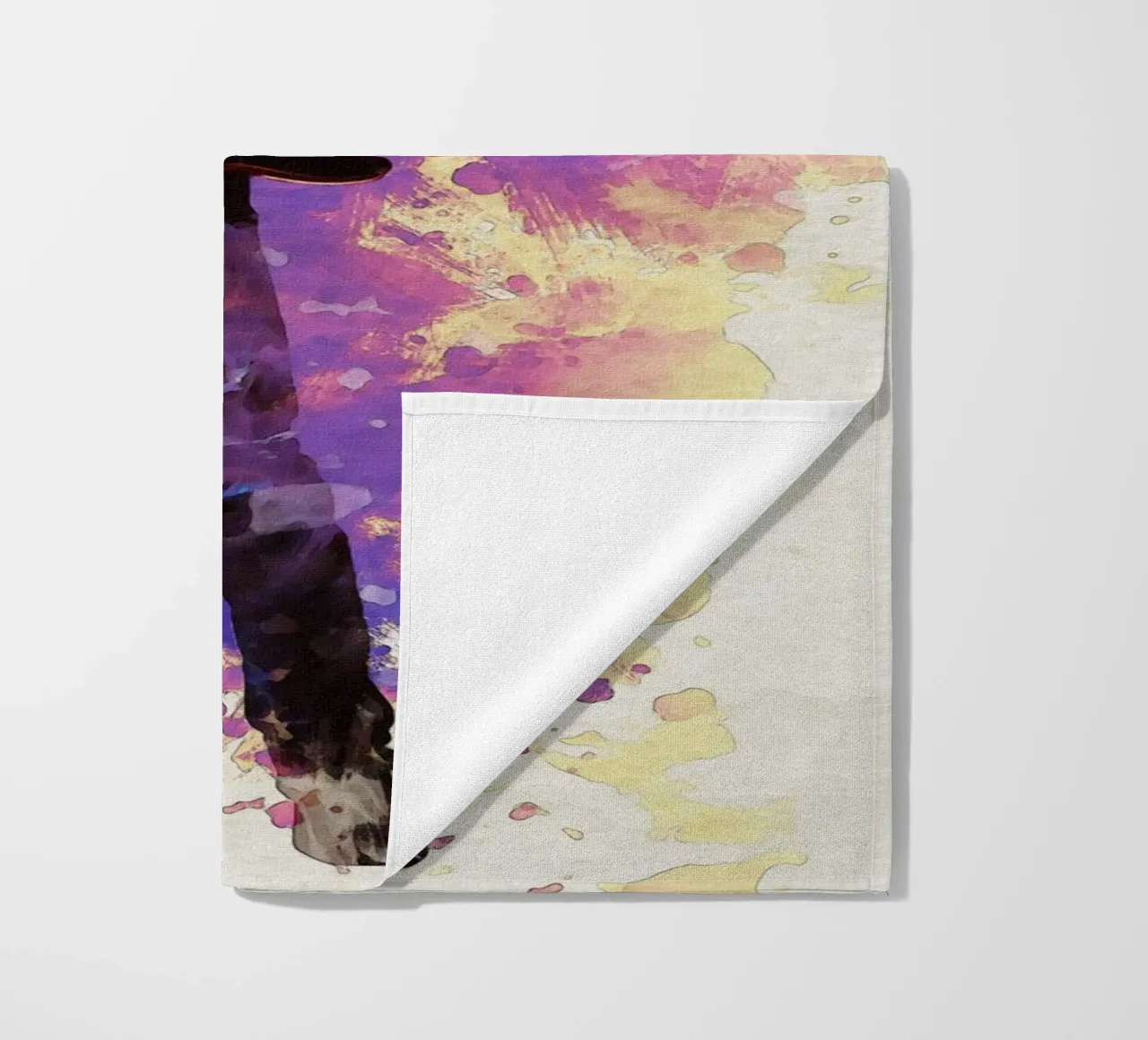Smudge of Portrait Bruce Springsteen beach towel by Gunawan Rb