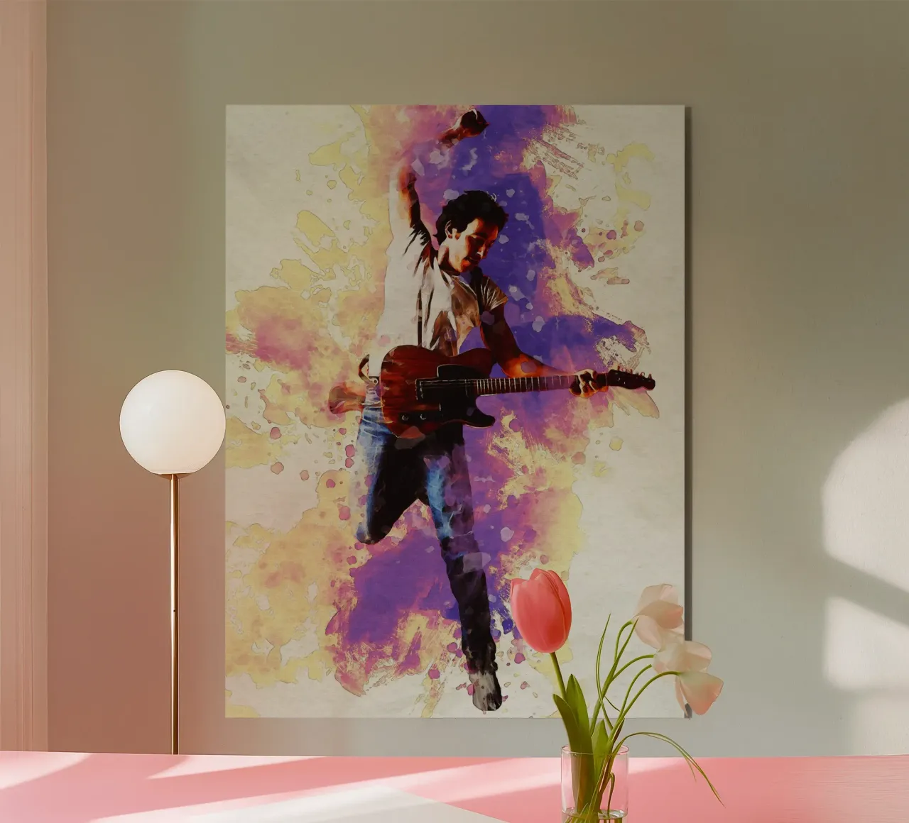 Smudge of Portrait Bruce Springsteen alu-dibond by Gunawan Rb