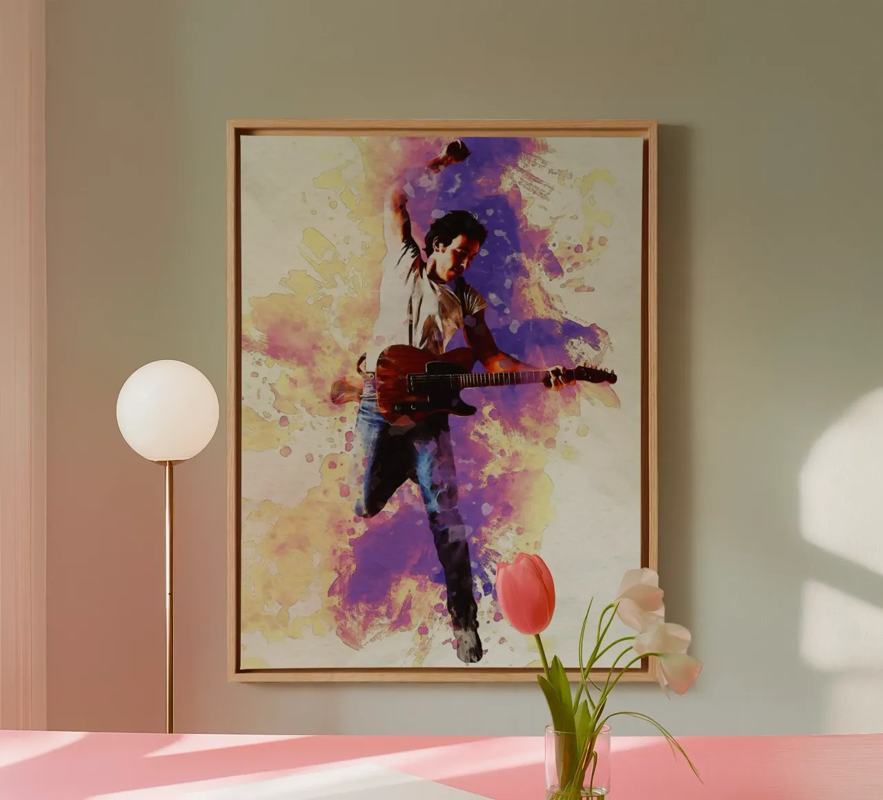 La tache du portrait Bruce Springsteen toile de Gunawan Rb