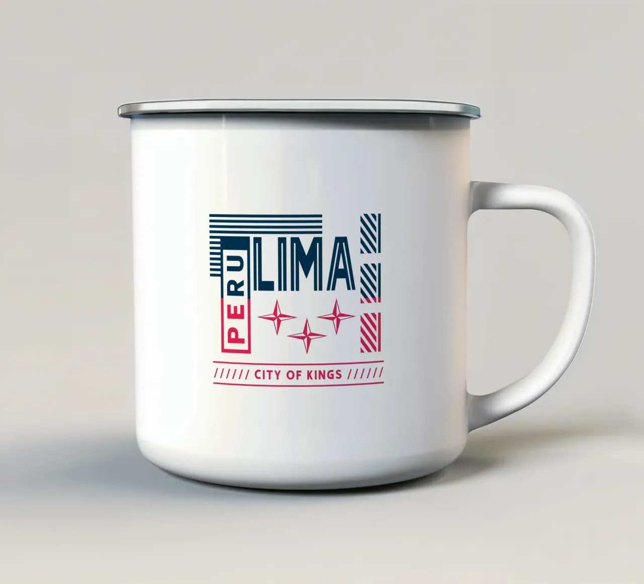 Lima - Peru Classic Art enamel mug by rivariahill
