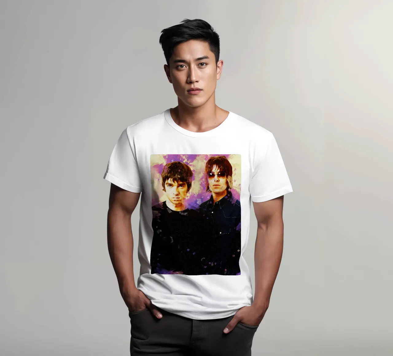 Sbaffo Liam e Noel Gallagher t-shirt da Gunawan Rb