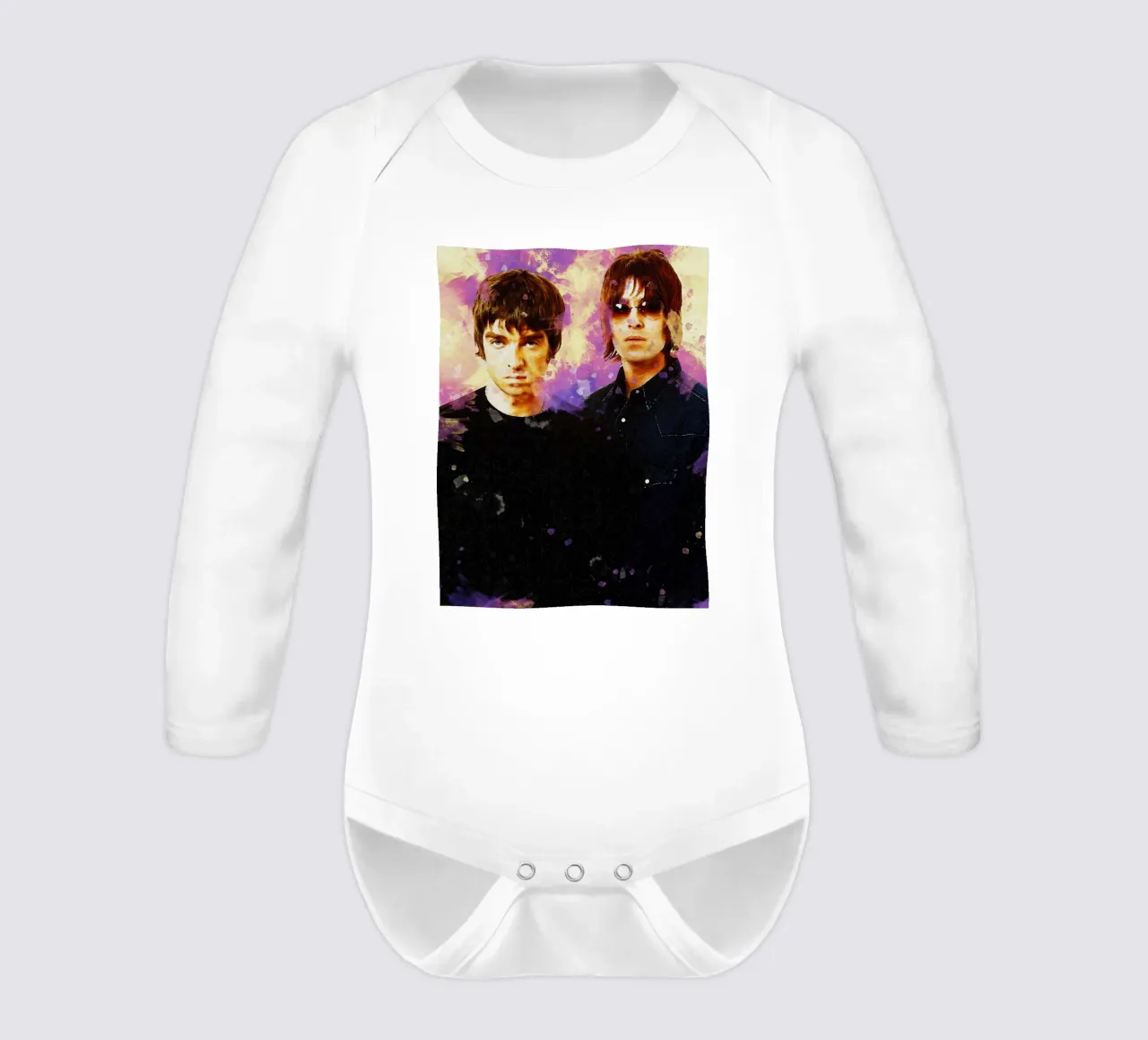 Smudge Liam und Noel Gallagher Langarm Babybody von Gunawan Rb