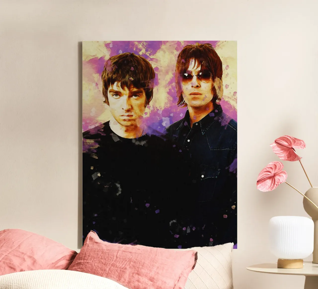 Smudge Liam and Noel Gallagher canvas by Gunawan Rb