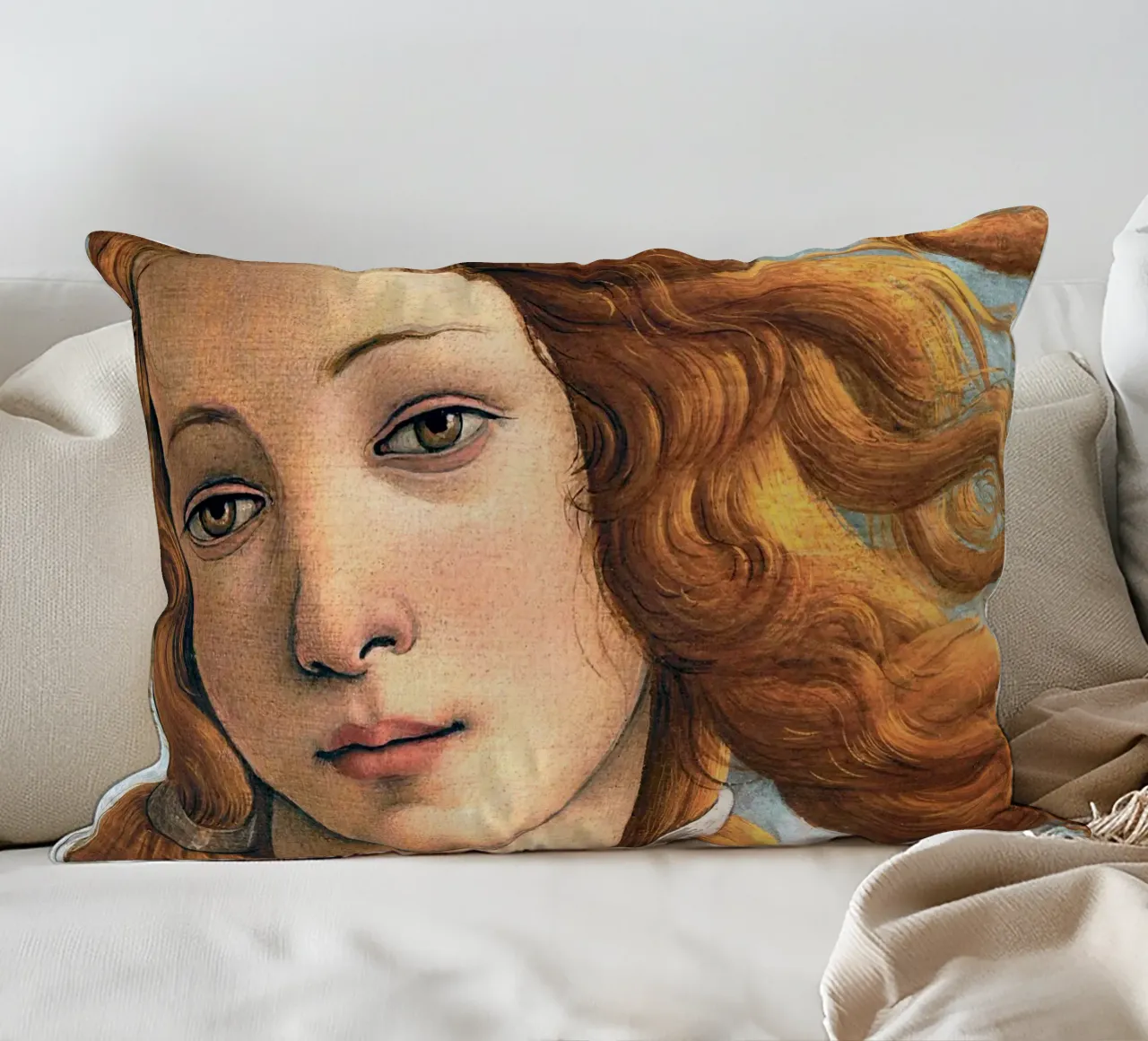 The birth of venus (close-up) cuscino da apoloprints
