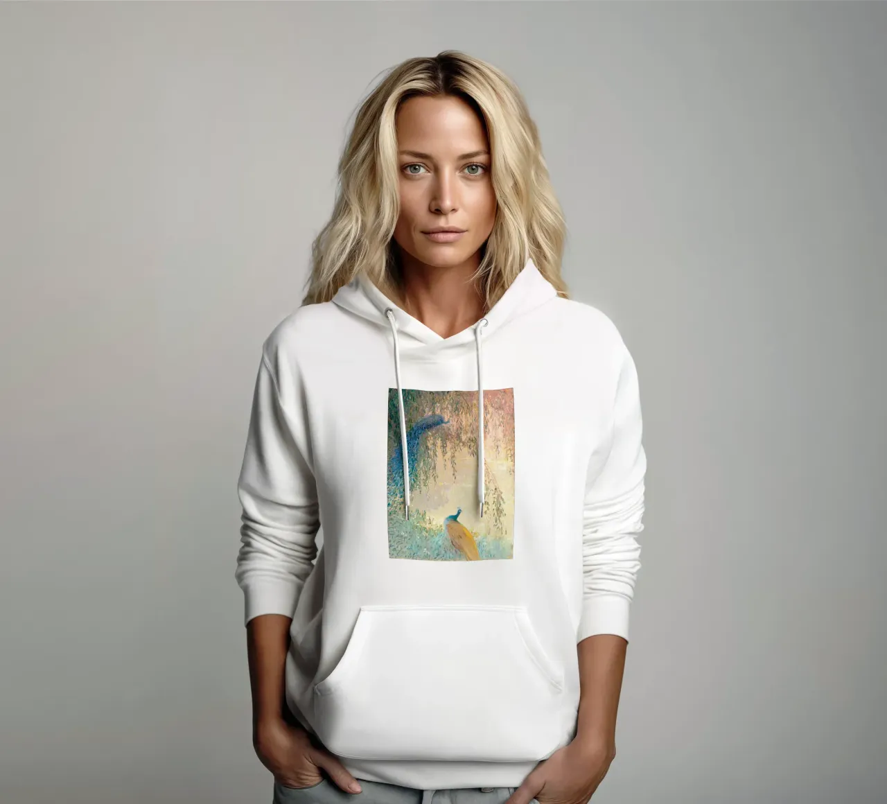 Boho Peacocks felpa con cappuccio da apoloprints