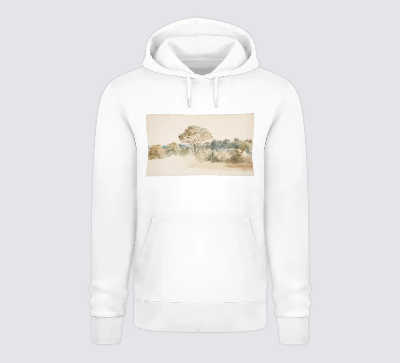 Boho Landscape Watercolor felpa con cappuccio da apoloprints