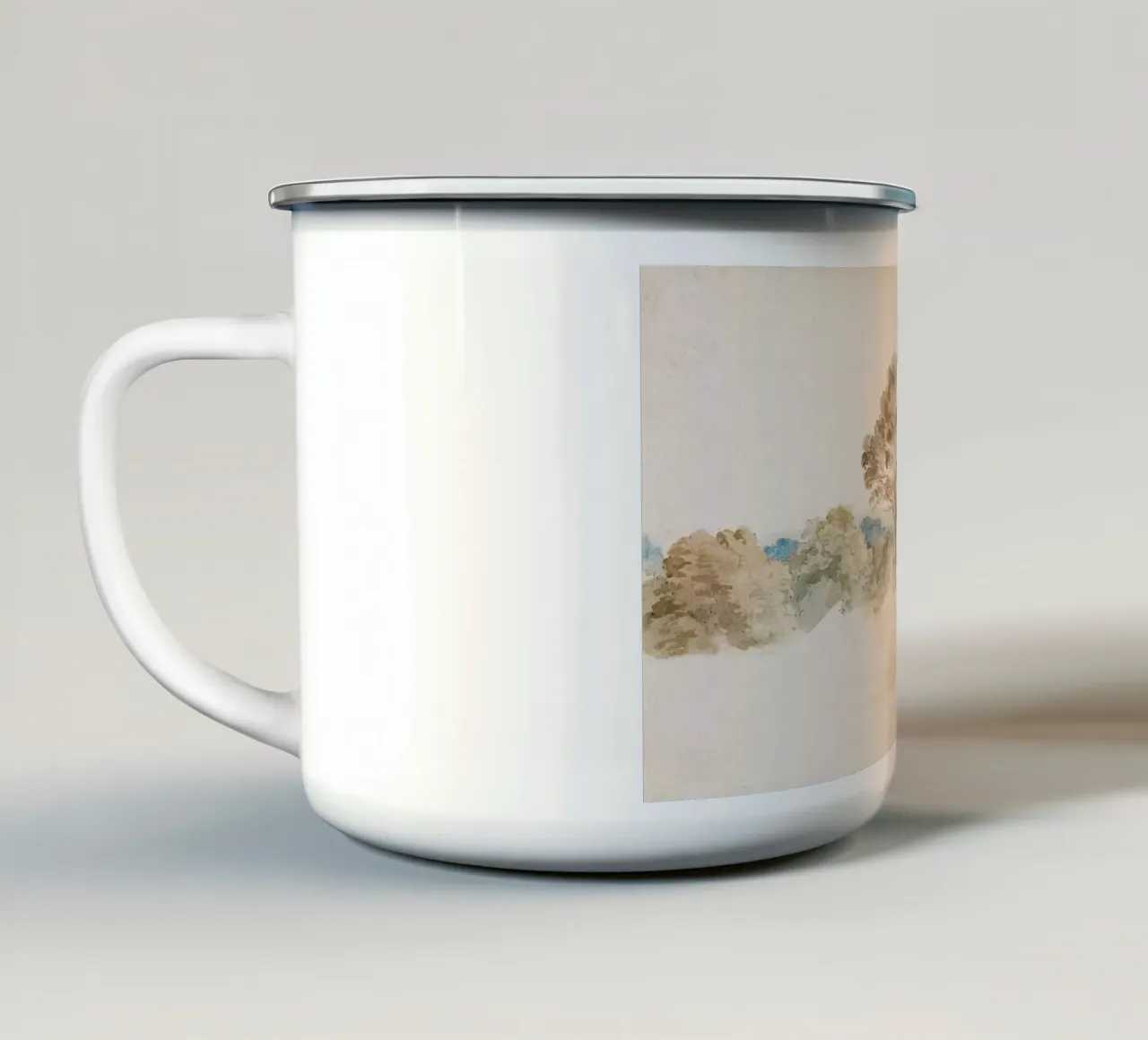 Boho Landscape Watercolor tazza in smalto da apoloprints
