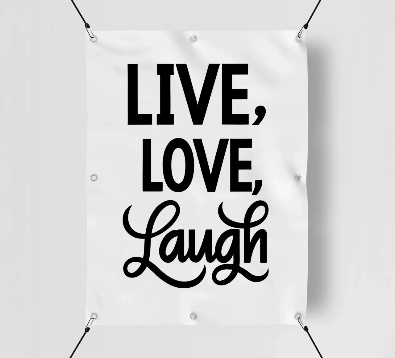 Vivere amare ridere telo in pvc da logic