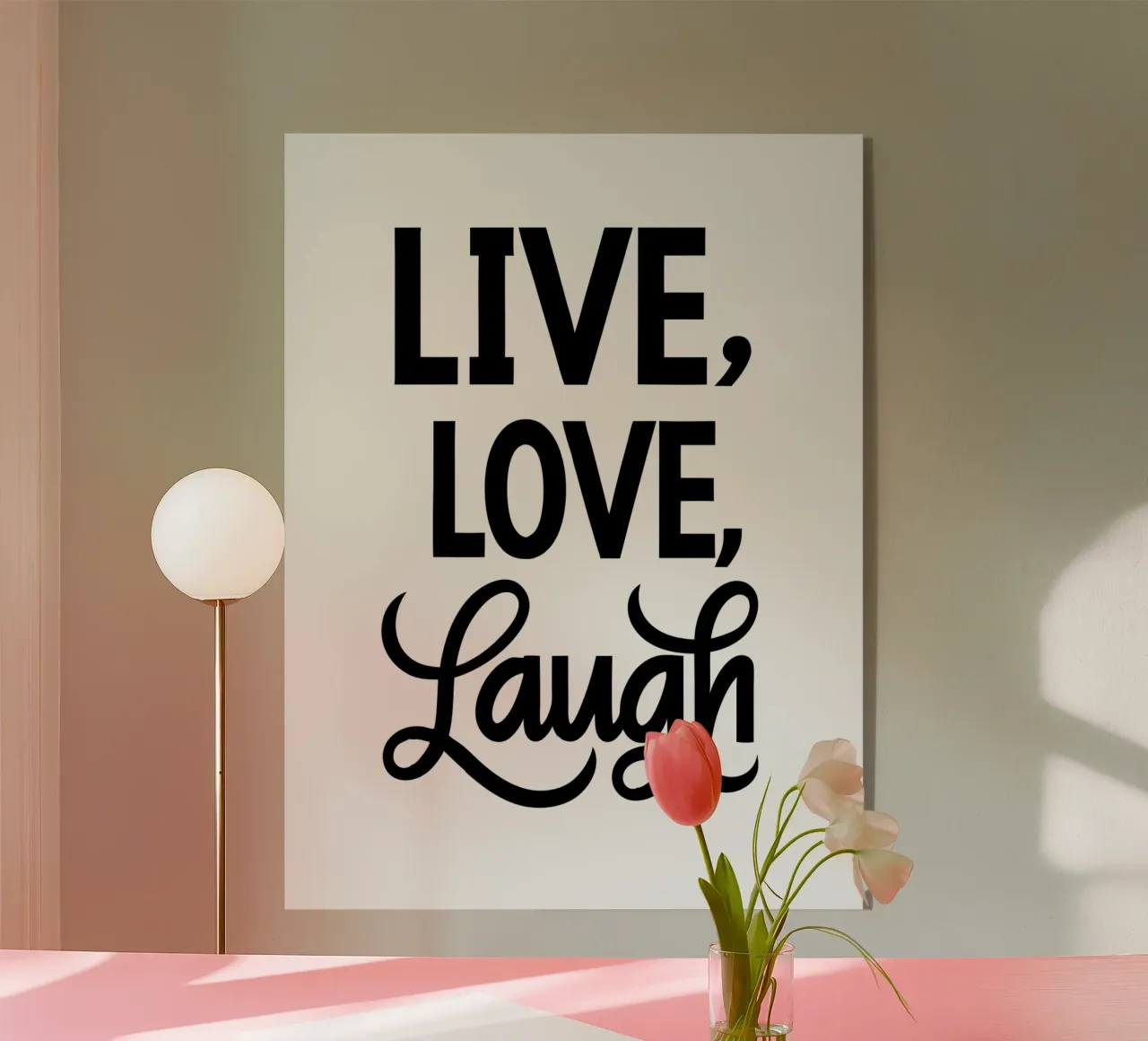 Vivere amare ridere plexiglass da logic