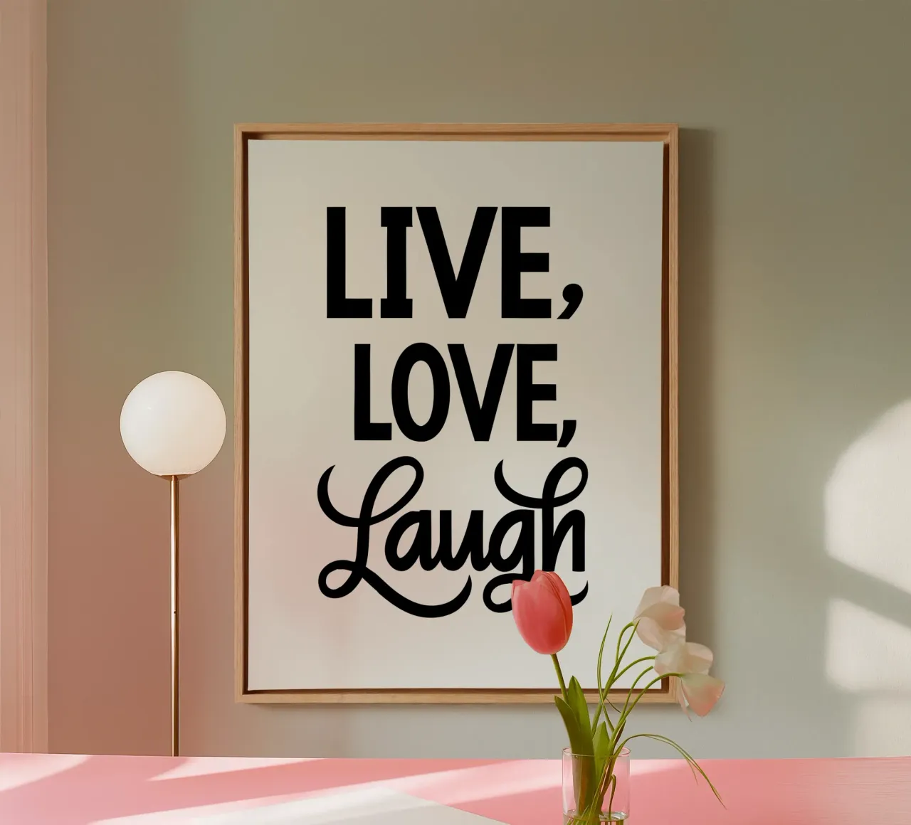 Live Love Laugh canvas by logic