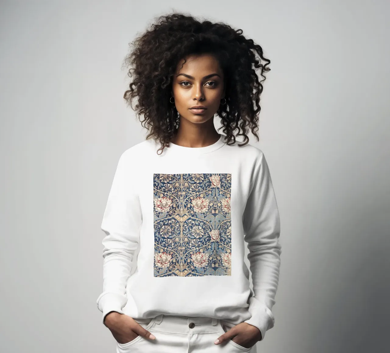 Willian Morris Honeysuckle Pattern felpa da apoloprints