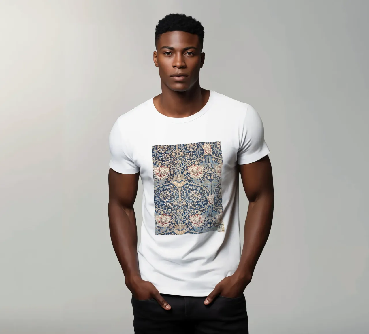 Willian Morris Honeysuckle Pattern t-shirt da apoloprints