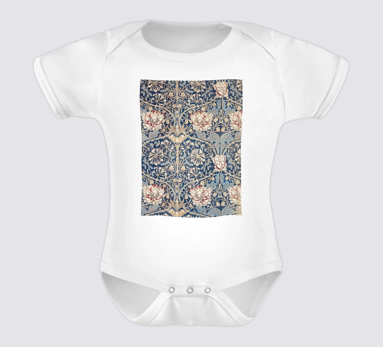 Willian Morris Honeysuckle Pattern body neonato maniche corte da apoloprints