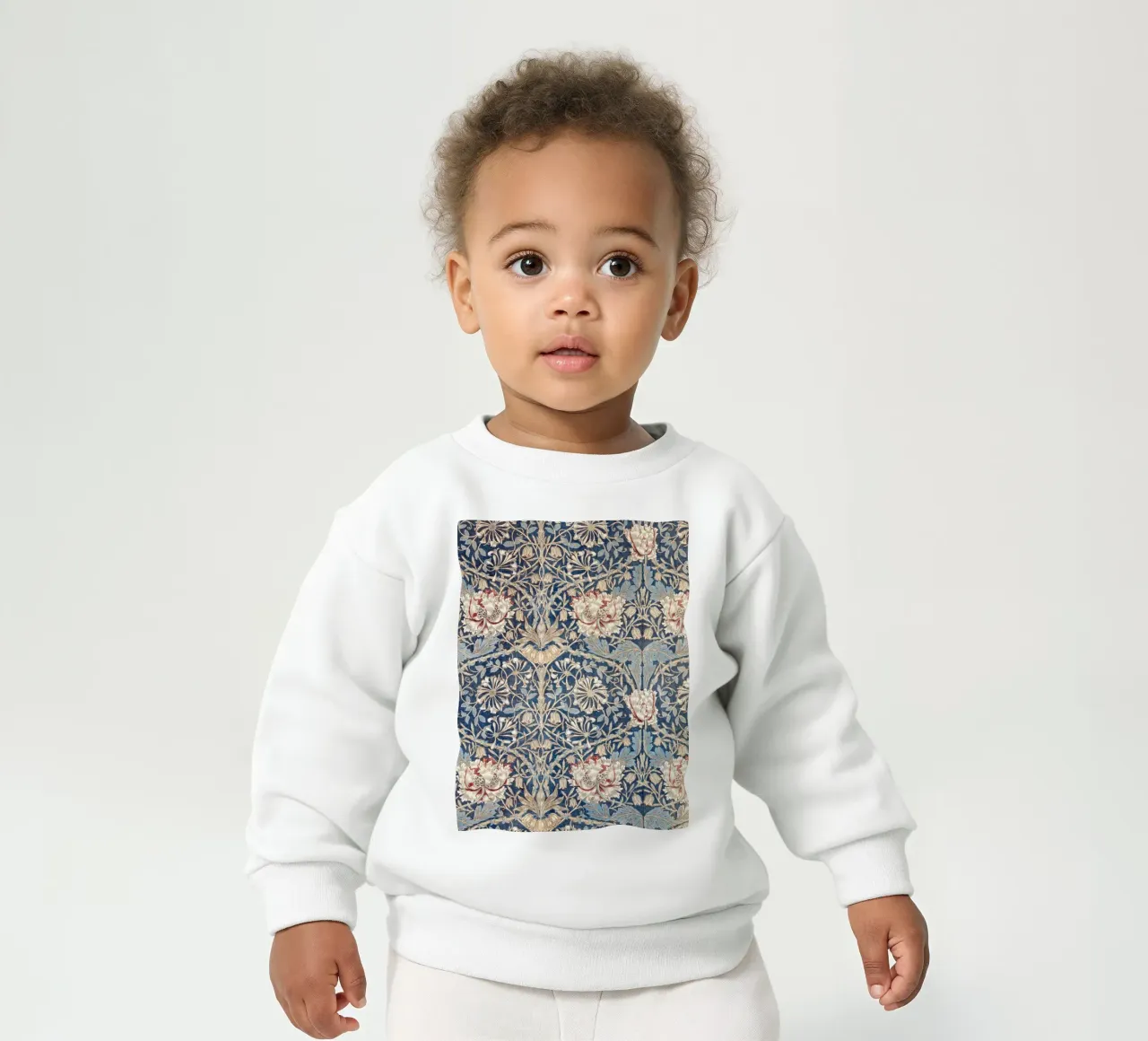 Willian Morris Honeysuckle Pattern Baby Sweatshirt von apoloprints