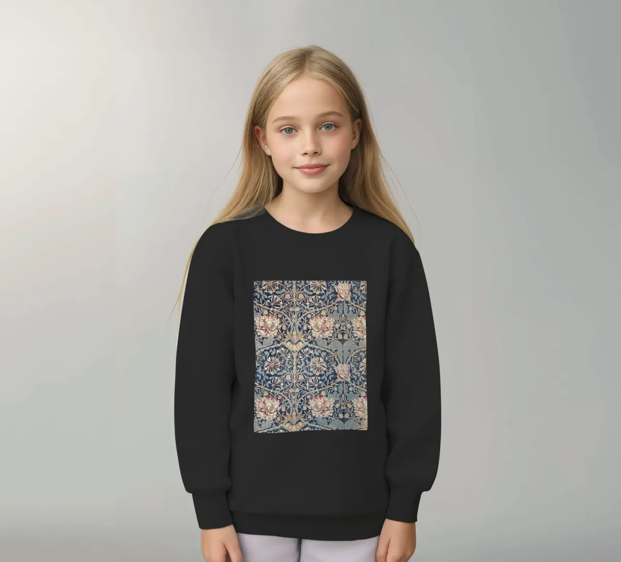 Willian Morris Honeysuckle Pattern felpa bambino da apoloprints