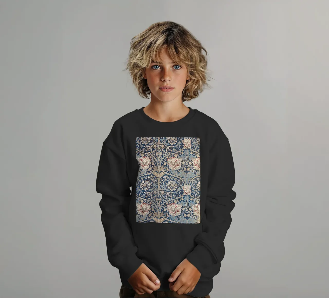 Willian Morris Honeysuckle Pattern felpa bambino da apoloprints