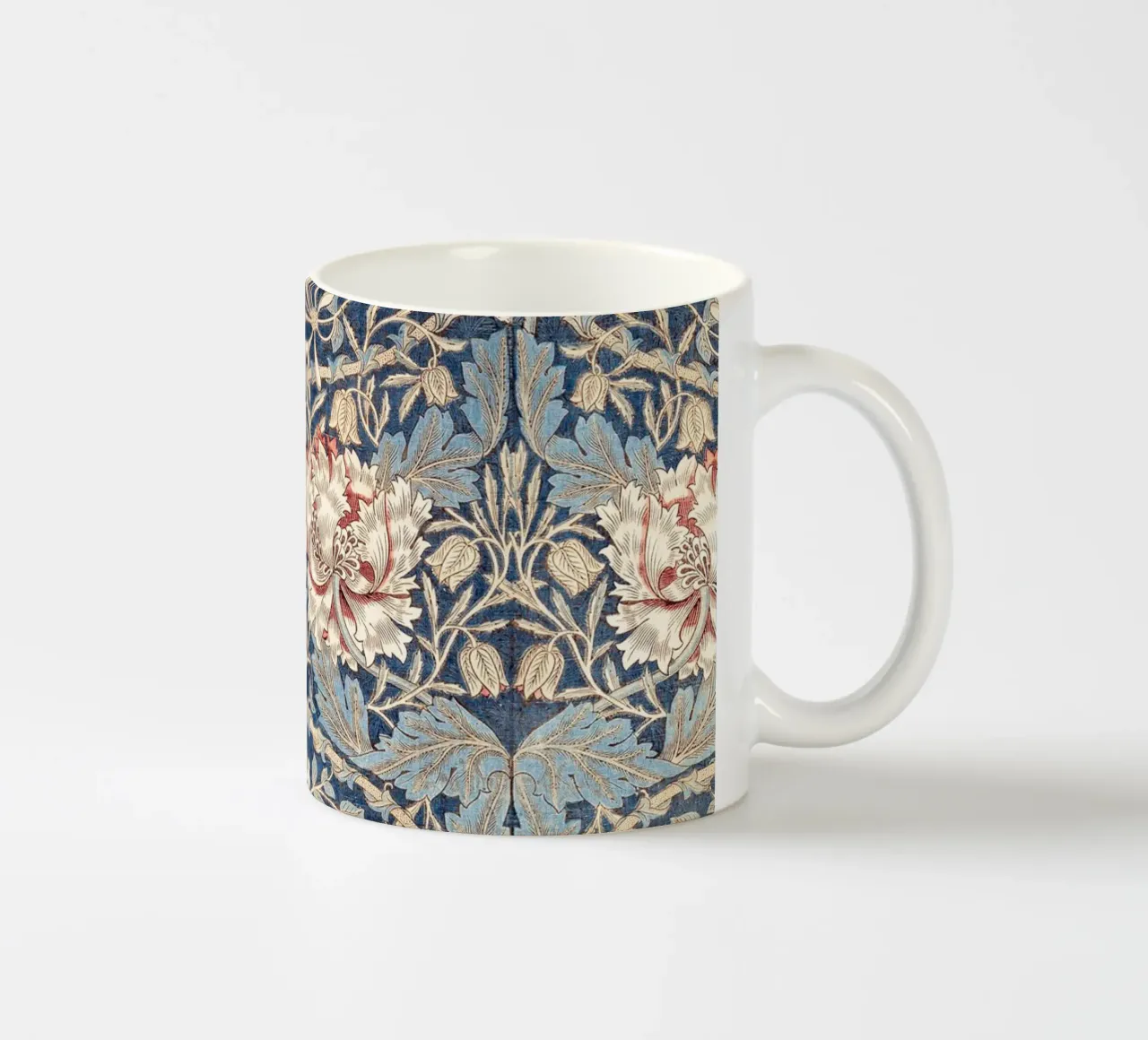 Willian Morris Honeysuckle Pattern mug en céramique de apoloprints