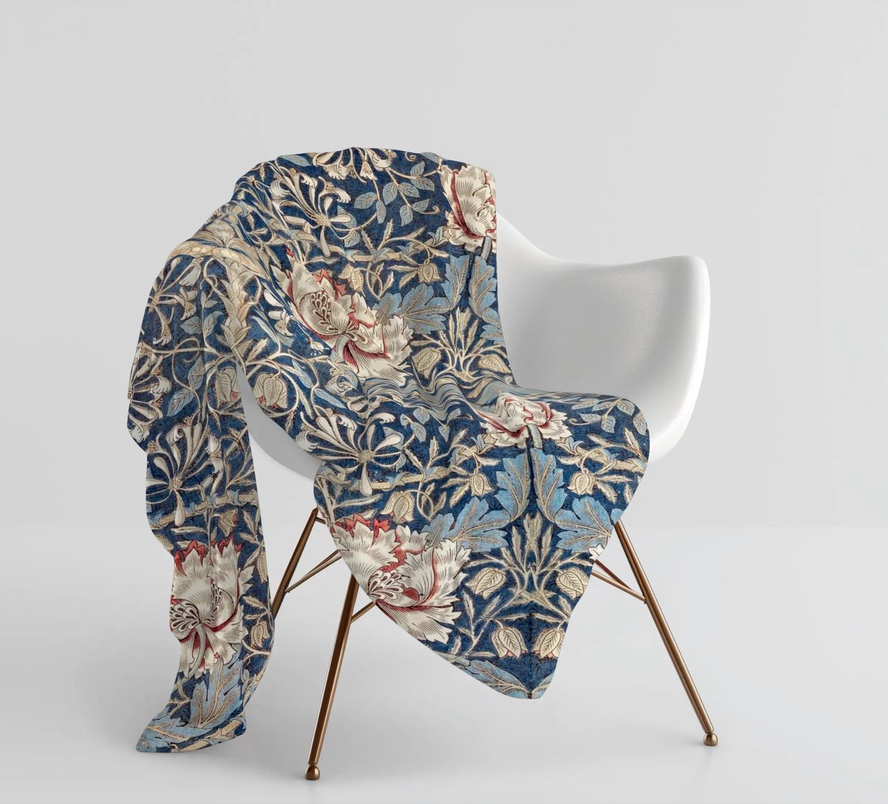 Willian Morris Honeysuckle Pattern coperta in pile da apoloprints