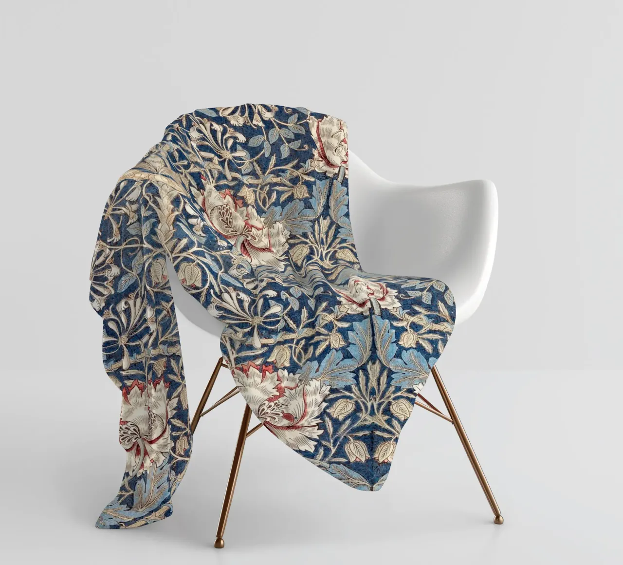 Willian Morris Honeysuckle Pattern coperta in pile da apoloprints
