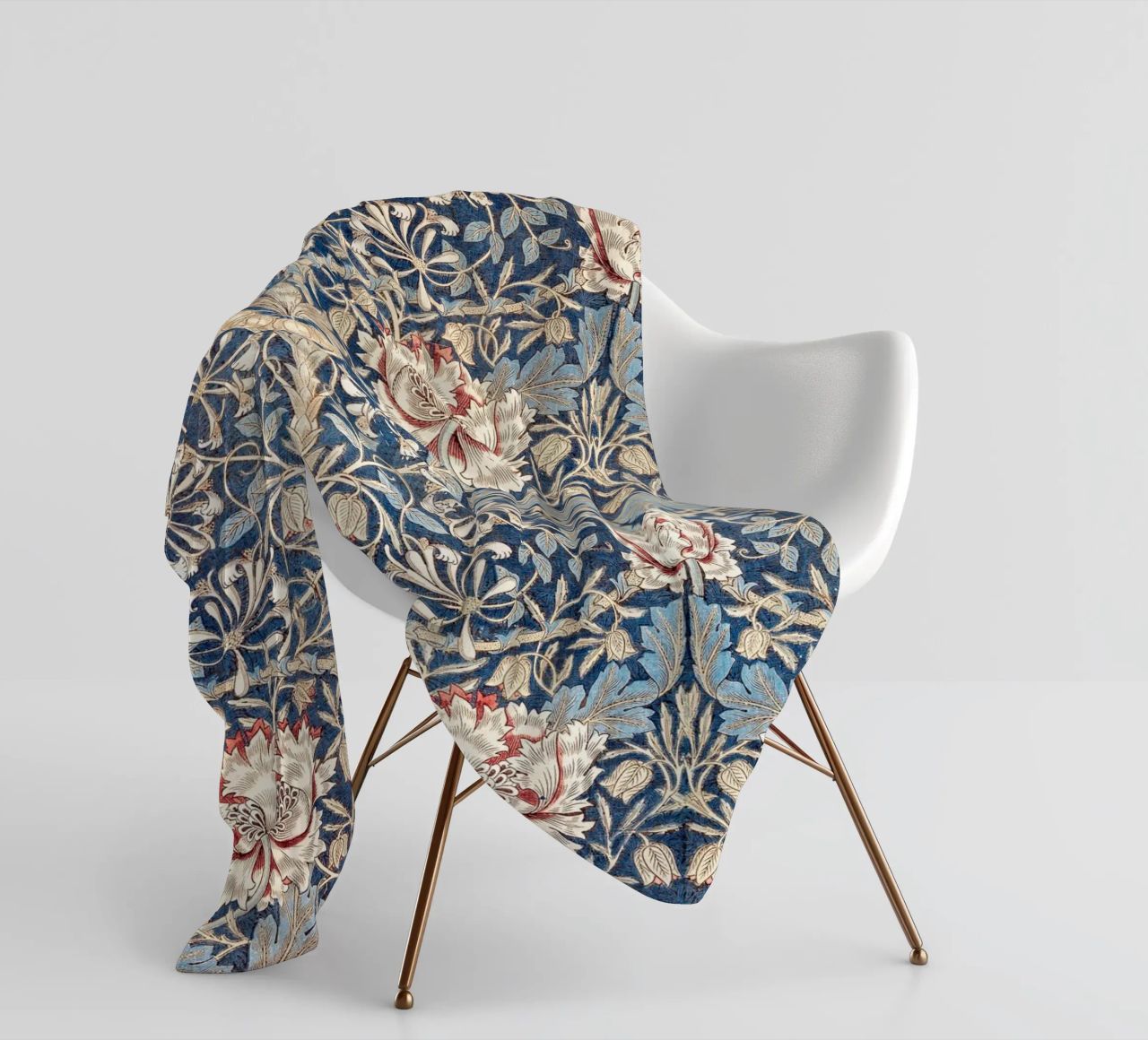 Willian Morris Honeysuckle Pattern coperta in pile da apoloprints