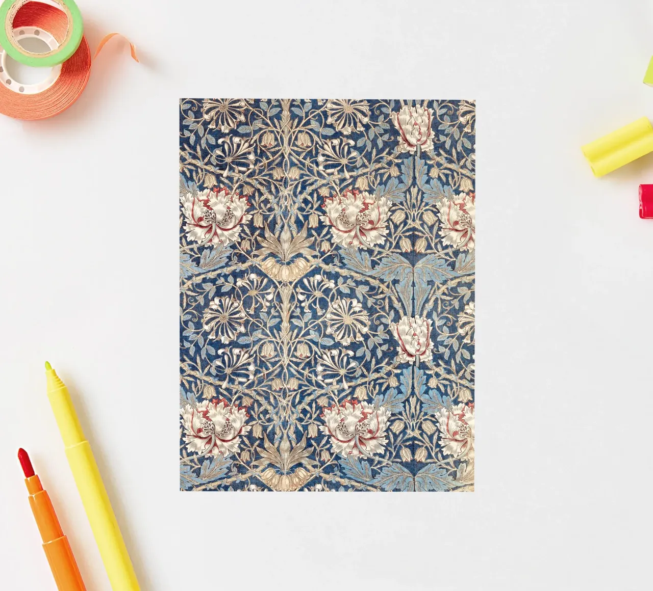 Willian Morris Honeysuckle Pattern adesivo da apoloprints