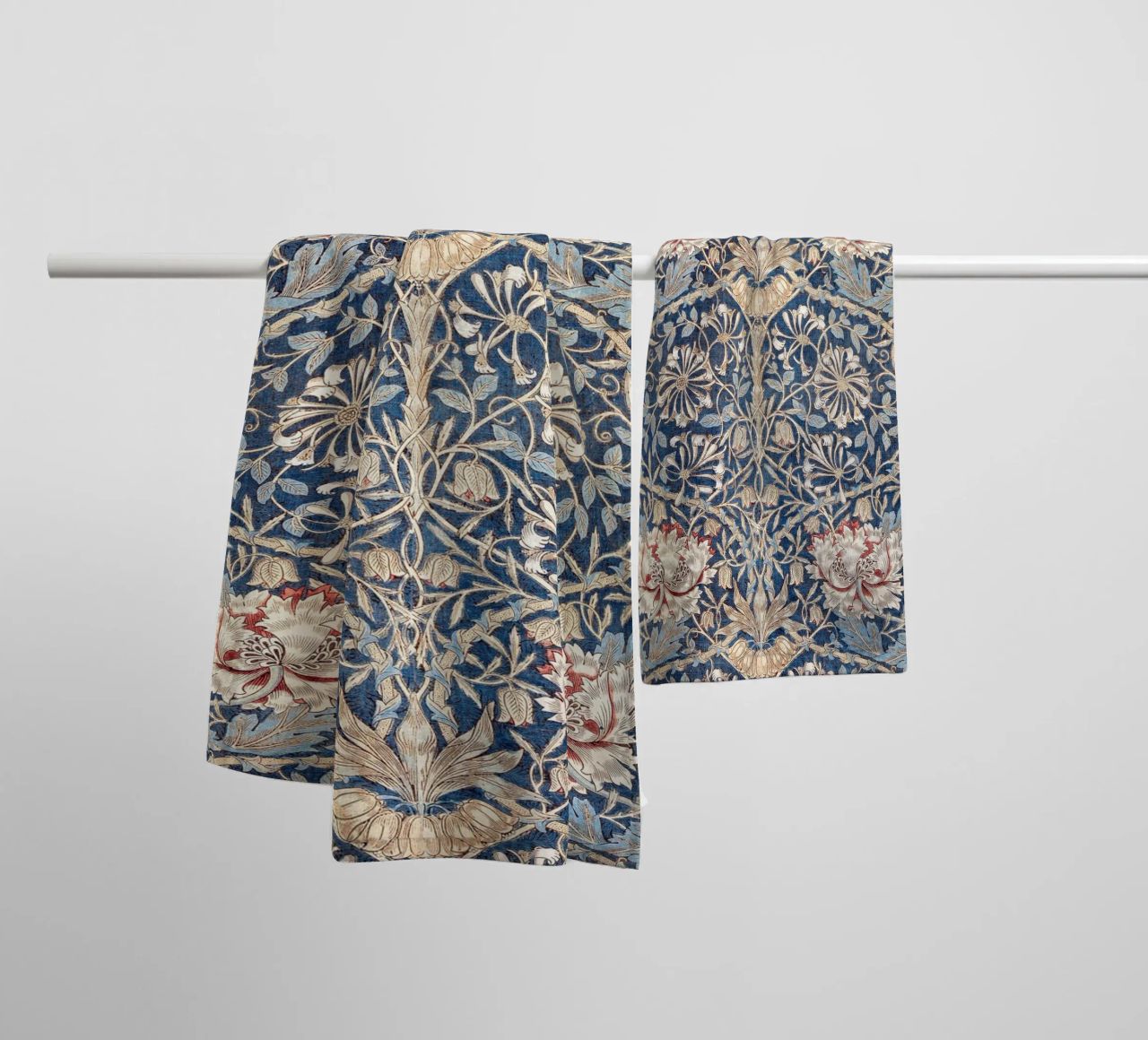 Willian Morris Honeysuckle Pattern asciugamano da bagno da apoloprints