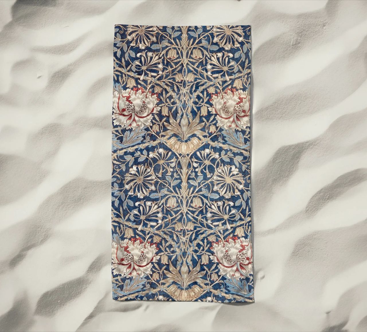 Willian Morris Honeysuckle Pattern telo mare da apoloprints